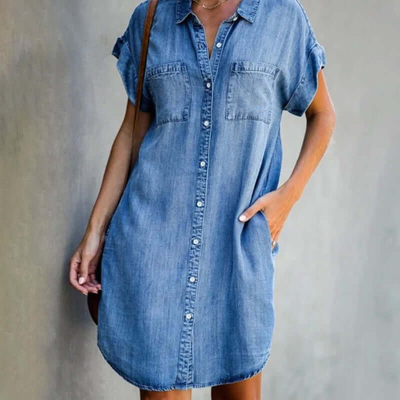 Aya – Relaxed Button-Up Shirt Dress