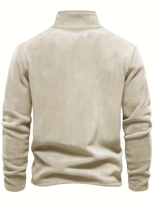 James - Fleece-Lined Half-Zip Sweatshirt for Casual Winter Wear