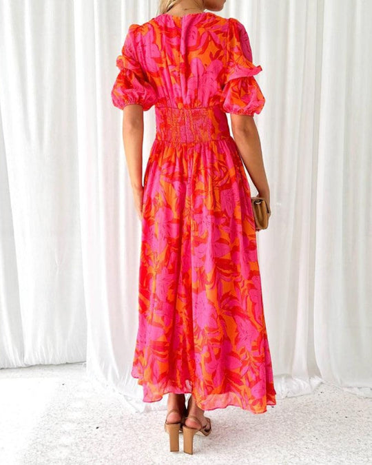 Azure - Red Rose Maxi Dress