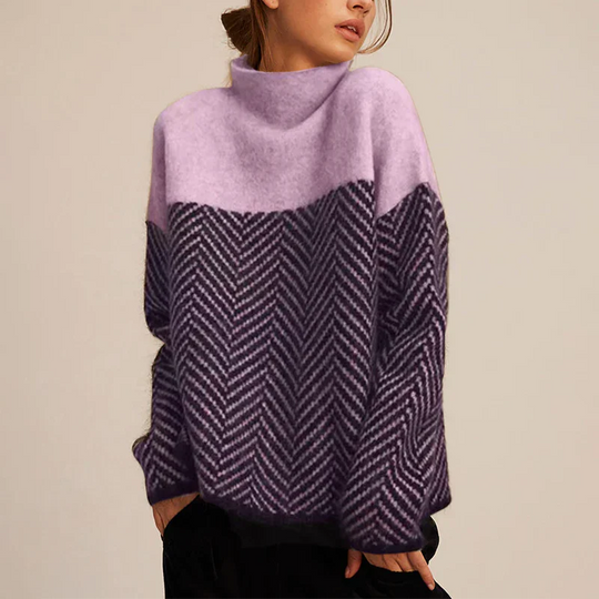 LILLY™ | HERRINGBONE TURTLENECK SWEATER