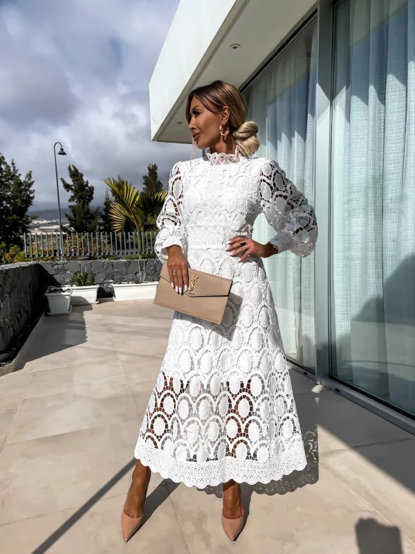 Lena™ - Stylish French Lace Dress