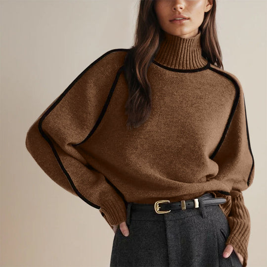 ELYSA™ | LUXURIOUS TURTLENECK WITH CONTRAST DETAILS