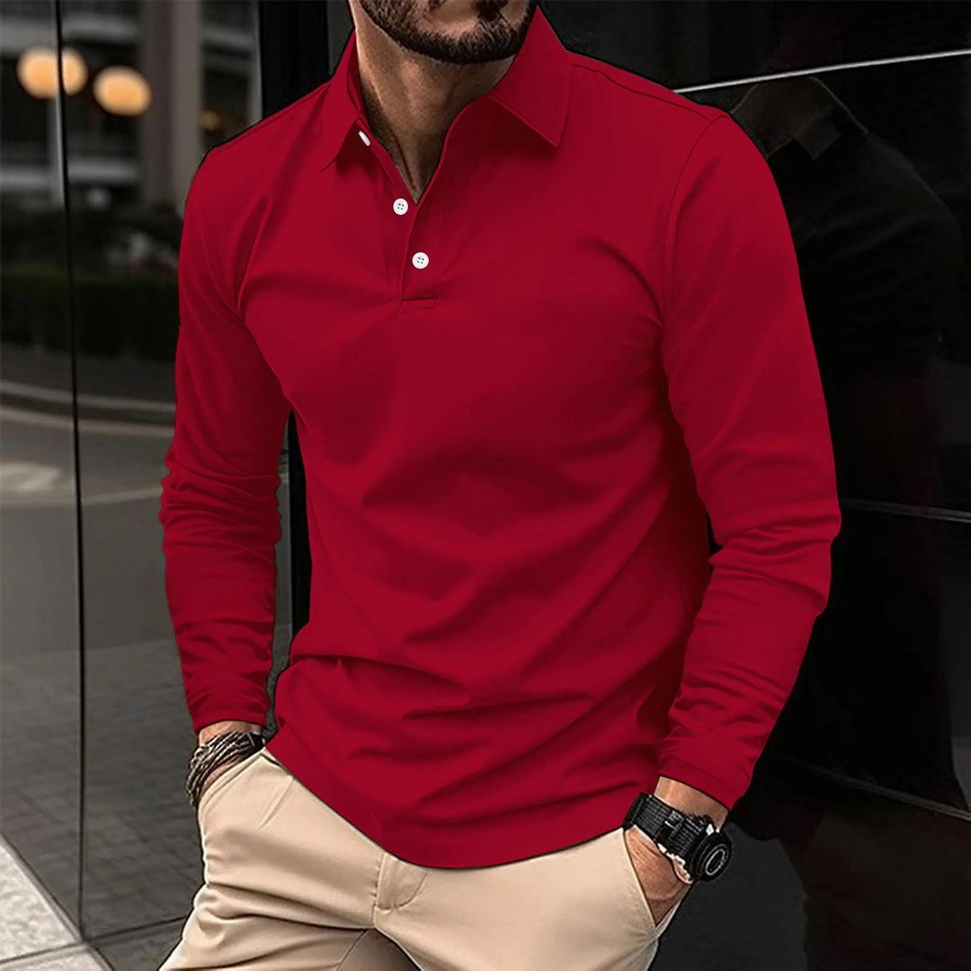 AIDEN | CASUAL LONG SLEEVED POLO SHIRT