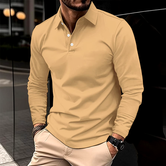 AIDEN | CASUAL LONG SLEEVED POLO SHIRT