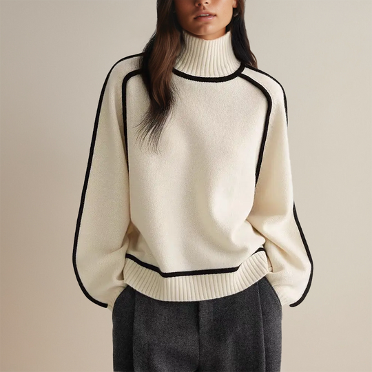 ELYSA™ | LUXURIOUS TURTLENECK WITH CONTRAST DETAILS