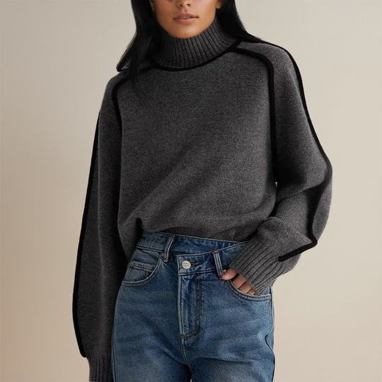 ELYSA™ | LUXURIOUS TURTLENECK WITH CONTRAST DETAILS